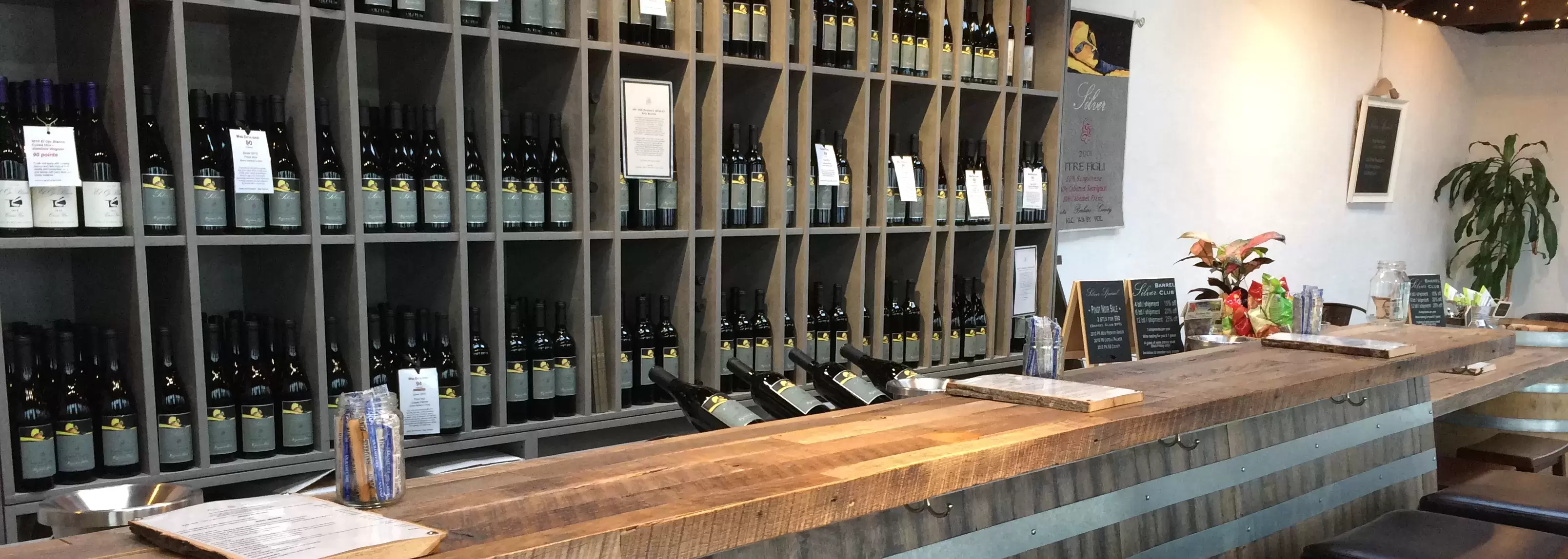 wood tasting bar